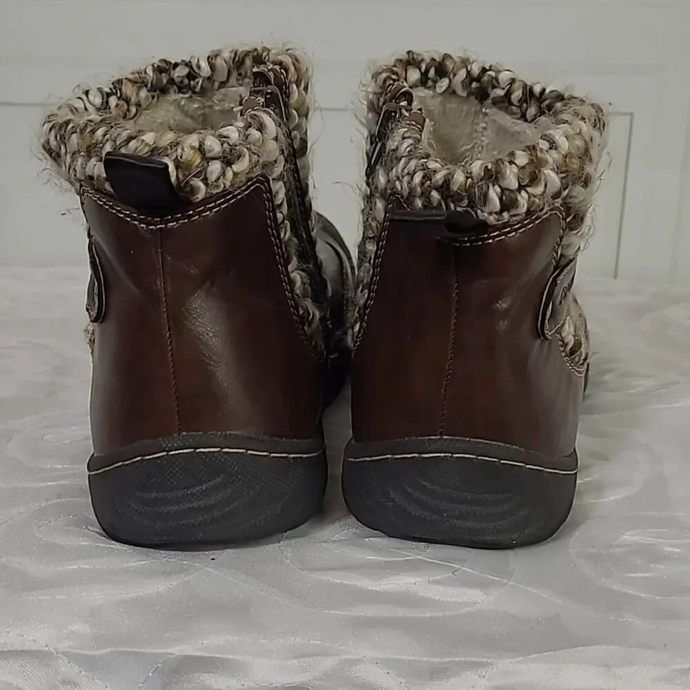 JSPORT by Jambu Darcie Boot WMS 9.5M  Brown Fall & Winter Faux Fur